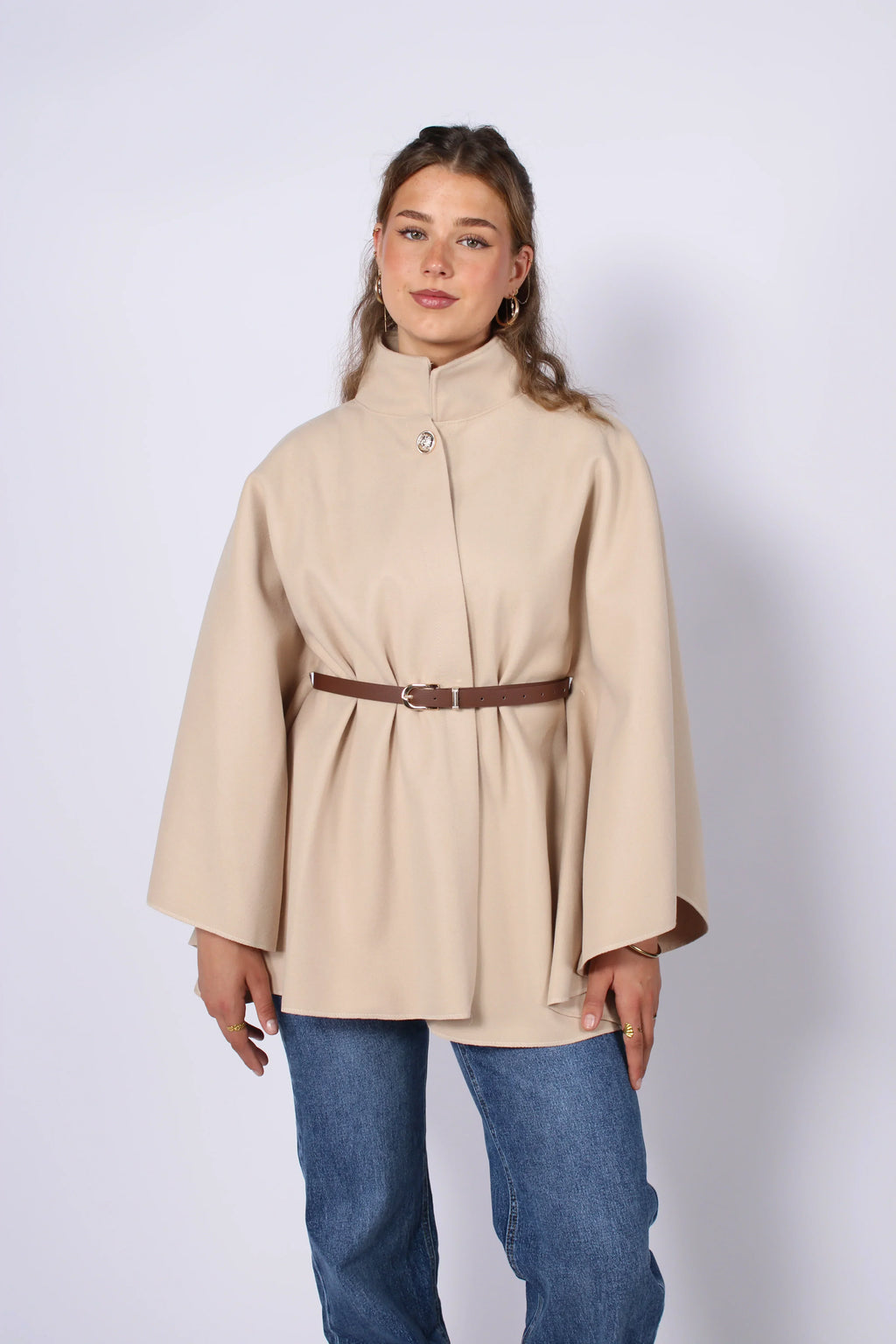 Poncho com Cinto Freya