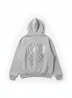 Sweatshirt com Capuz e Asas Brilhantes nas Costas
