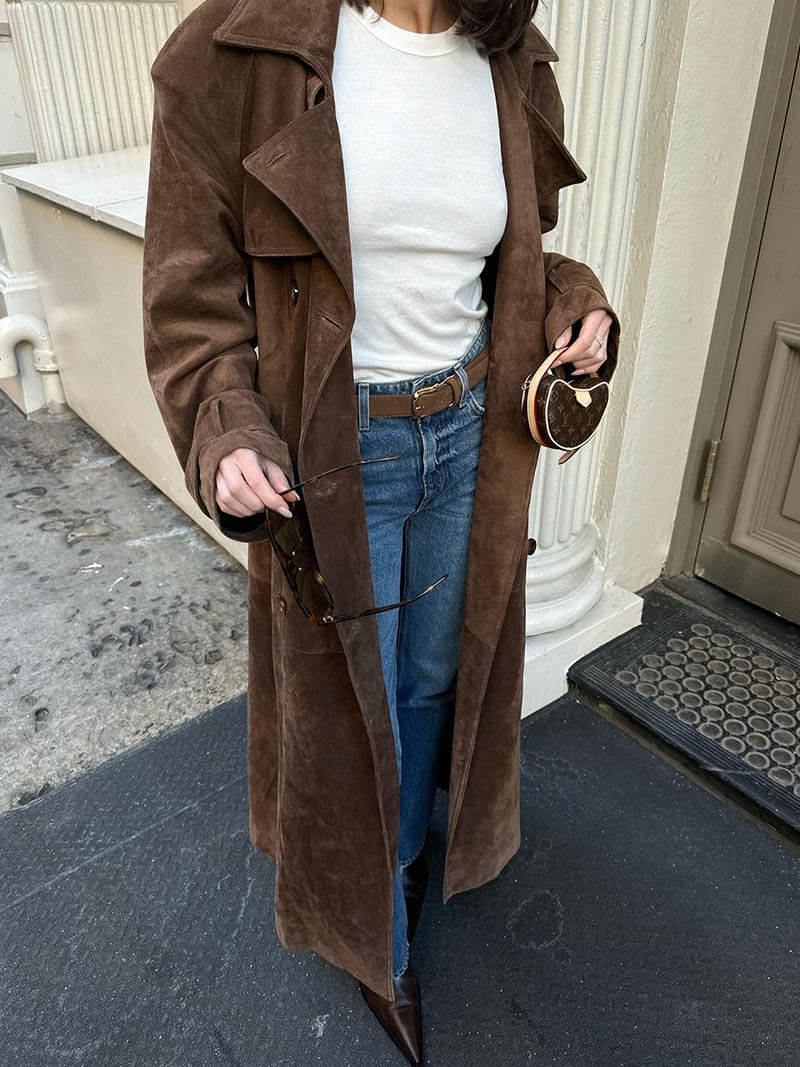 Gabardina de Camurça Hailey