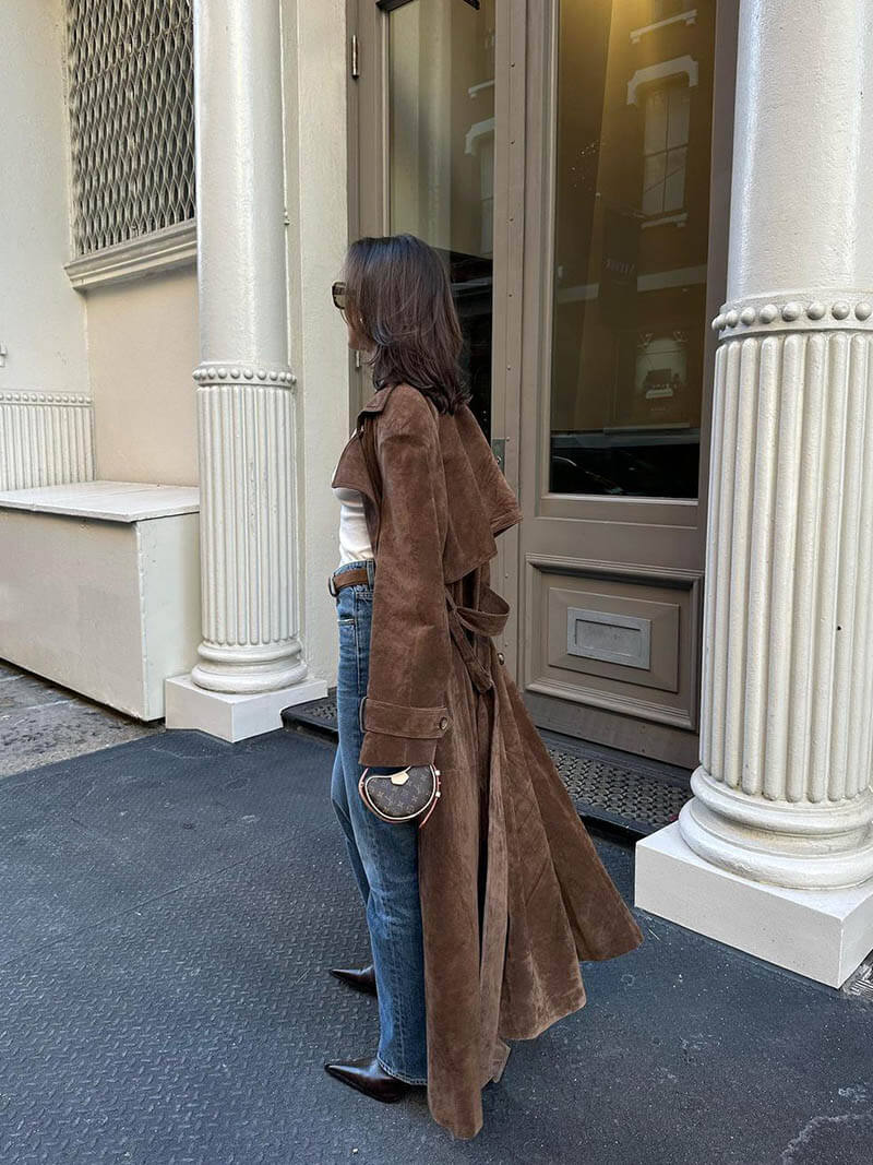 Gabardina de Camurça Hailey