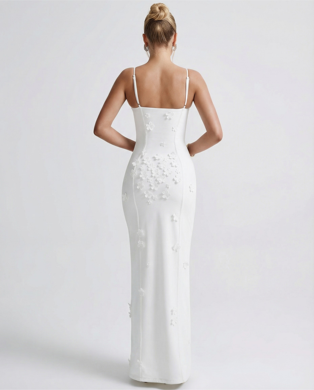 Vestido Longo Floral com Corpete Oliva da Primavera
