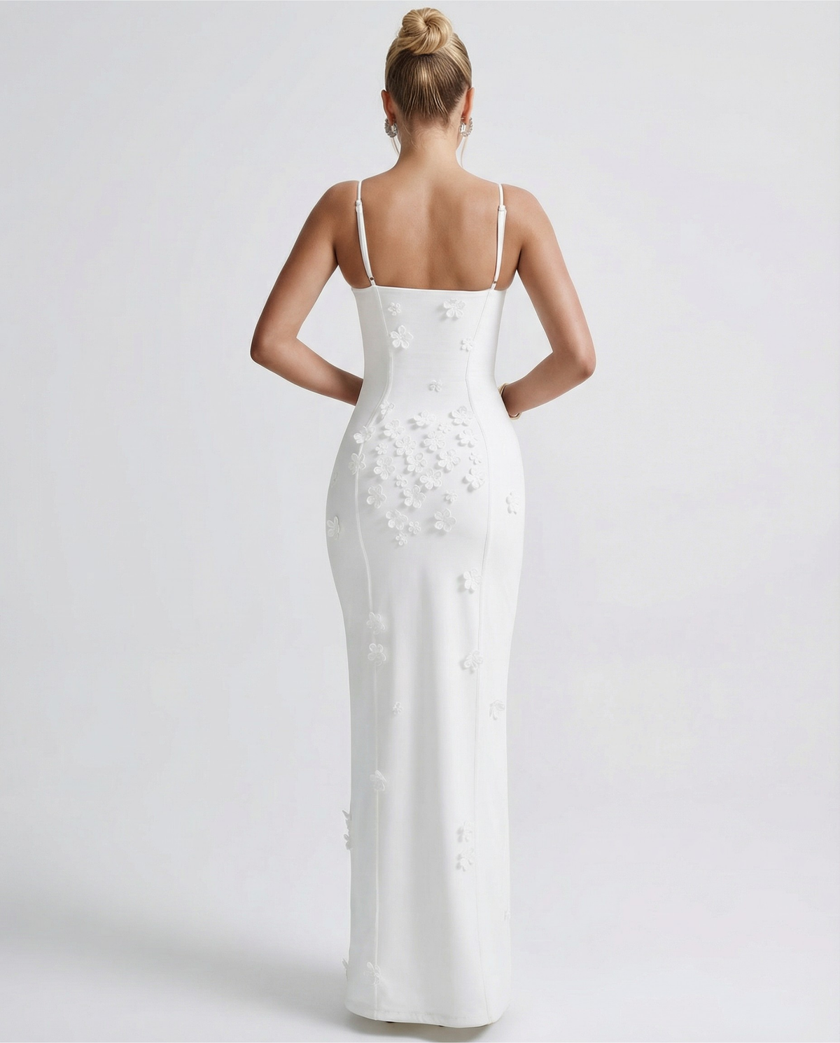 Vestido Longo Floral com Corpete Oliva da Primavera