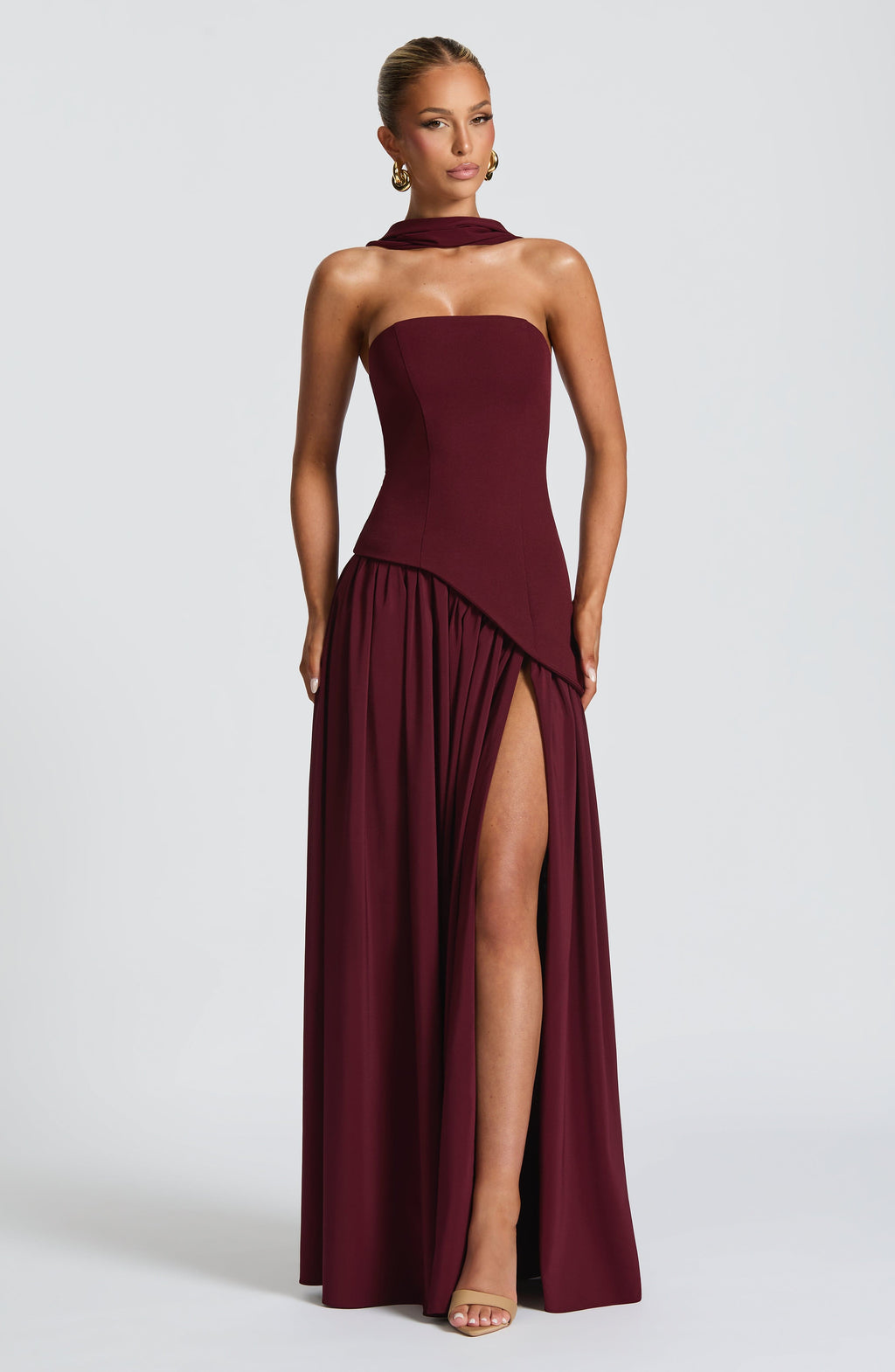 Vestido Longo Chiffon Fenda