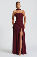 Vestido Longo Chiffon Fenda