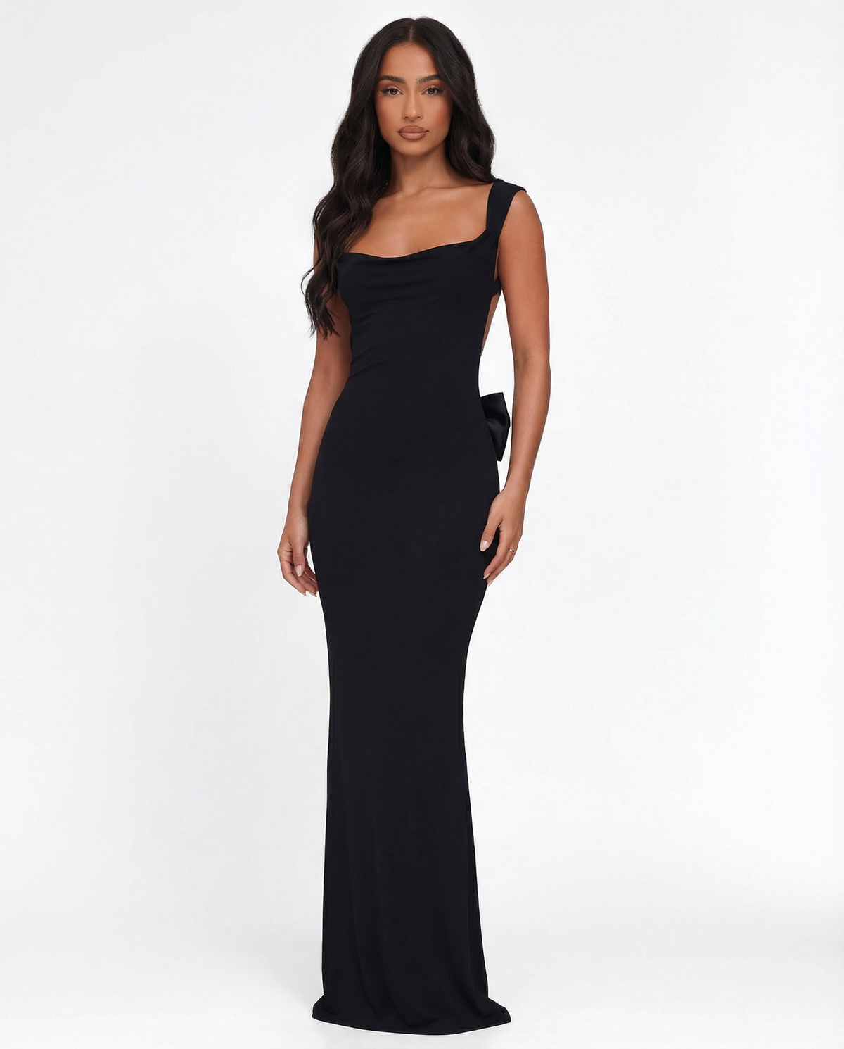 Vestido Longo com Costas Abertas Safira da Primavera