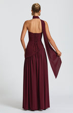 Vestido Longo Chiffon Fenda