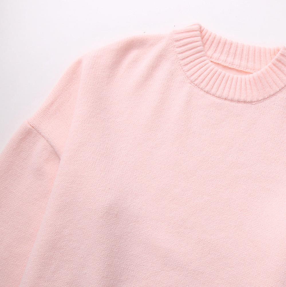 Camisola de Malha Rosa de Corte Amplo