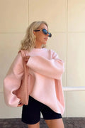 Camisola de Malha Rosa de Corte Amplo
