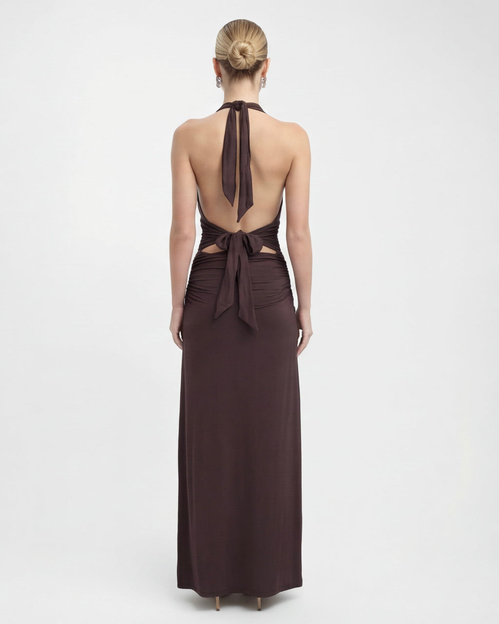 Vestido Longo com Alças ao Pescoço Riviera da Primavera