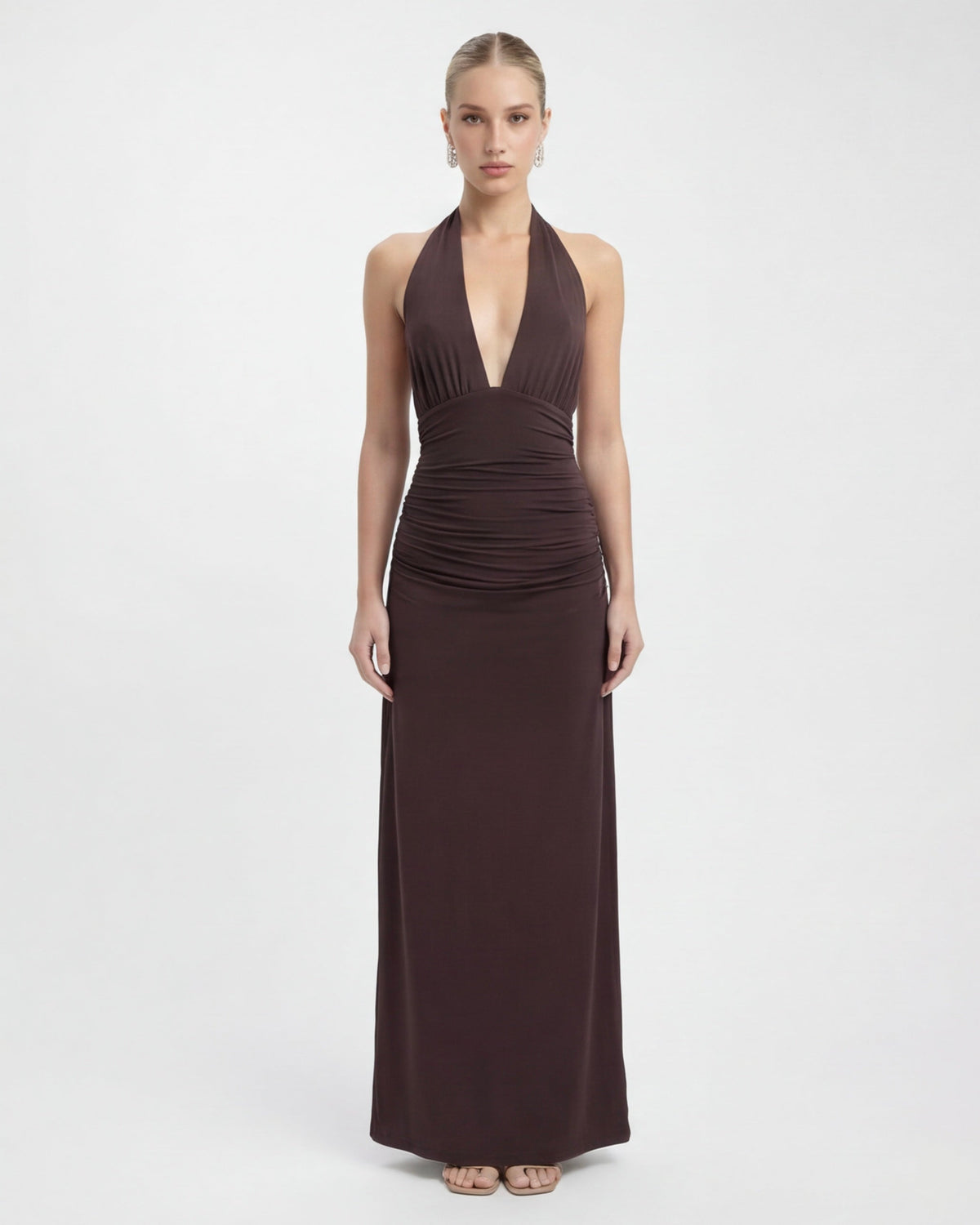 Vestido Longo com Alças ao Pescoço Riviera da Primavera
