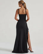 Vestido Longo de Decote Quadrado Verão do Vale