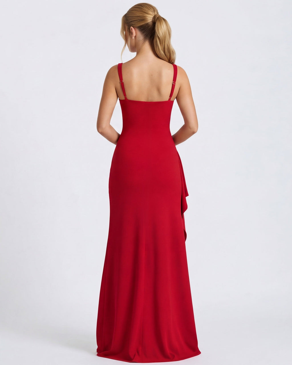 Vestido Longo de Decote Quadrado Verão do Vale