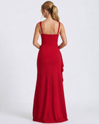 Vestido Longo de Decote Quadrado Verão do Vale