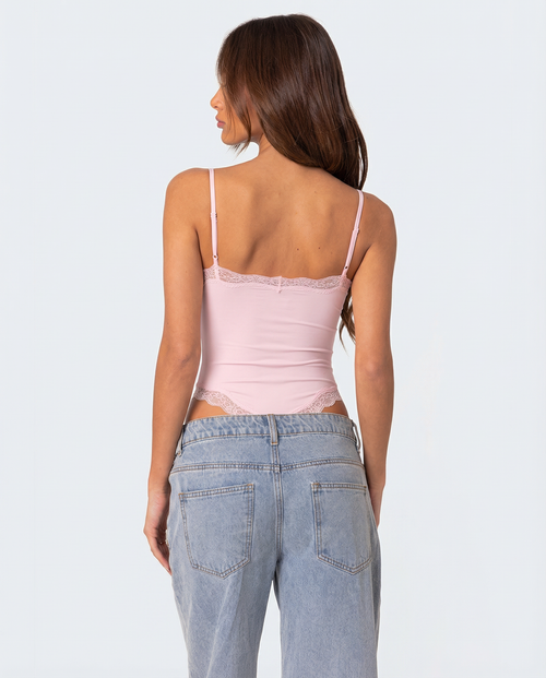 Body de Renda Violeta da Noite