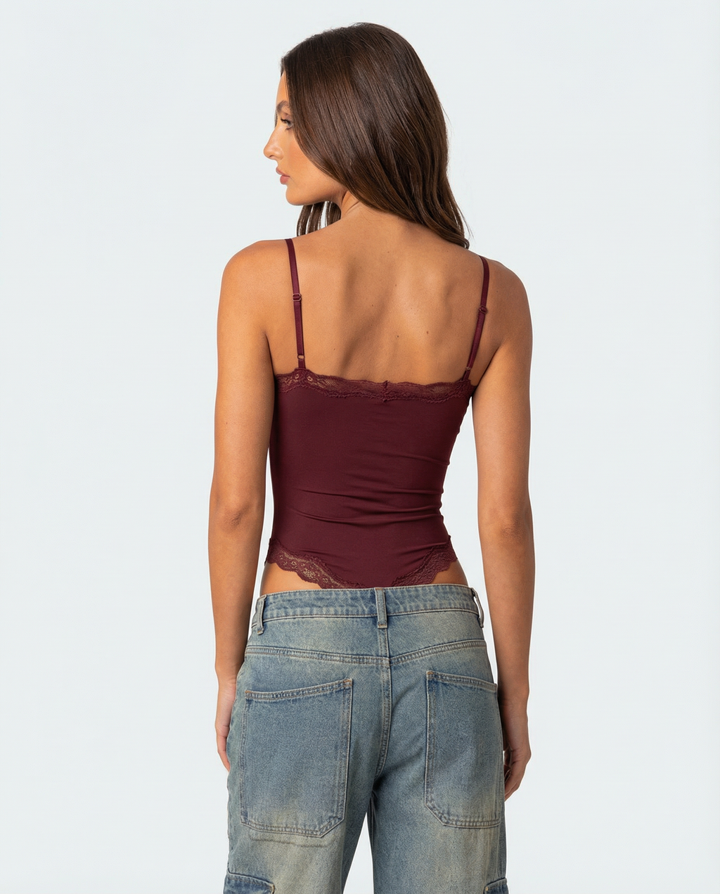 Body de Renda Violeta da Noite