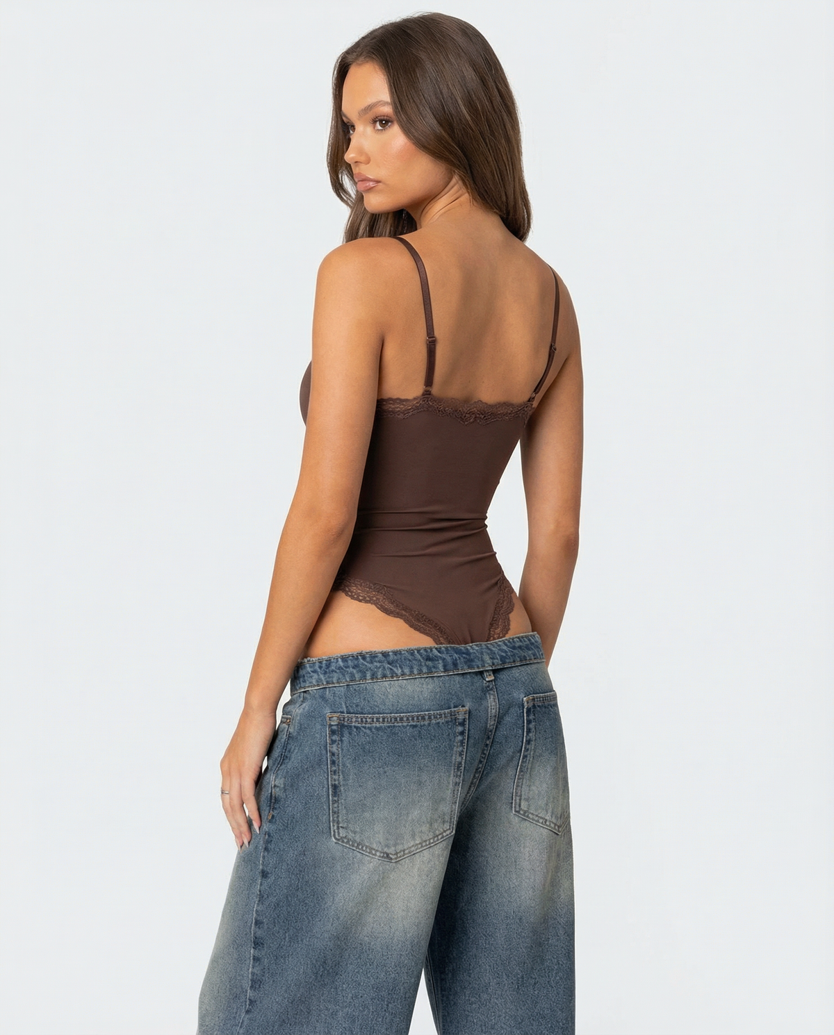 Body de Renda Violeta da Noite