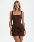 Vestido Curto com Corpete Vale do Vale