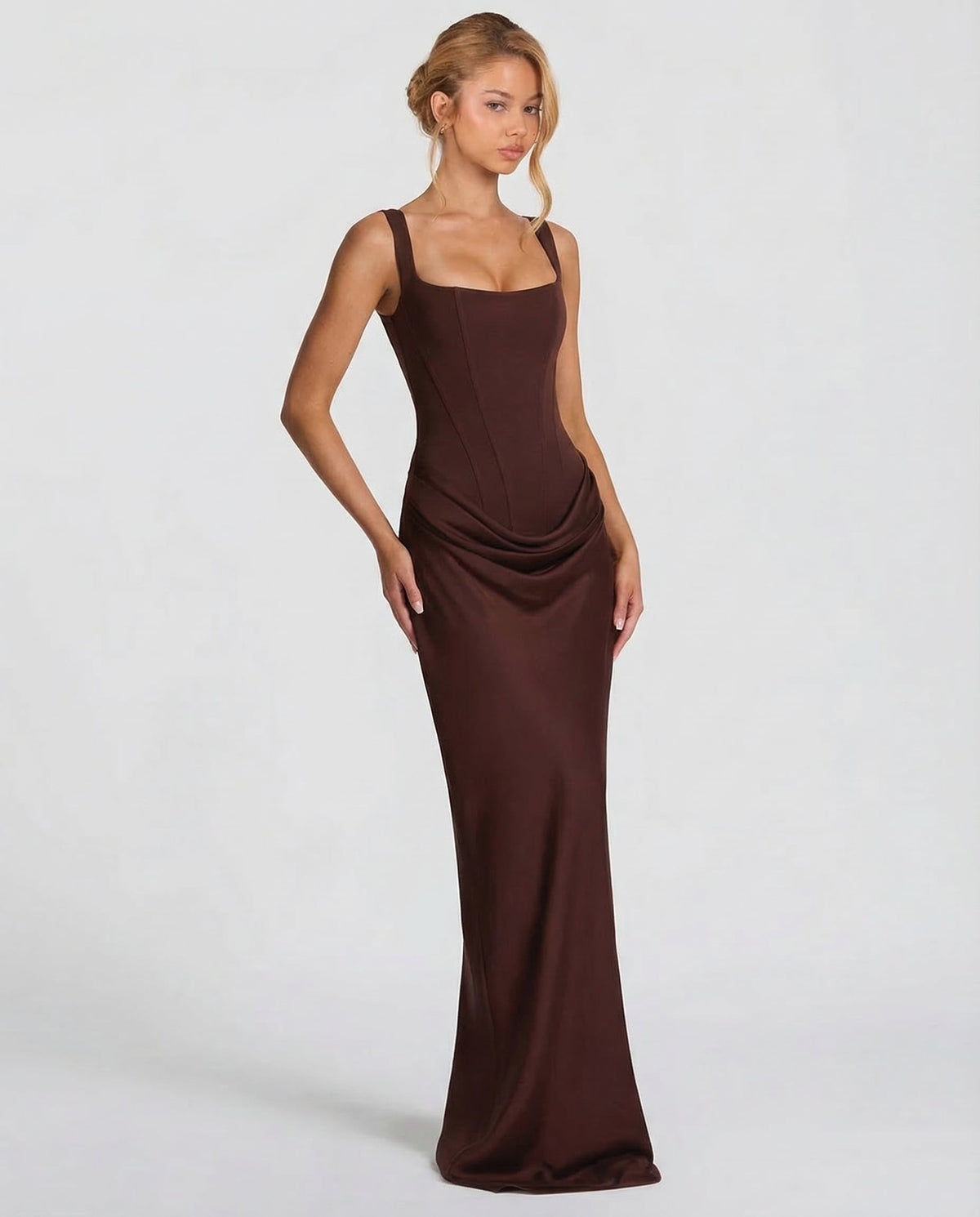 Vestido Longo com Corpete Maré do Vale