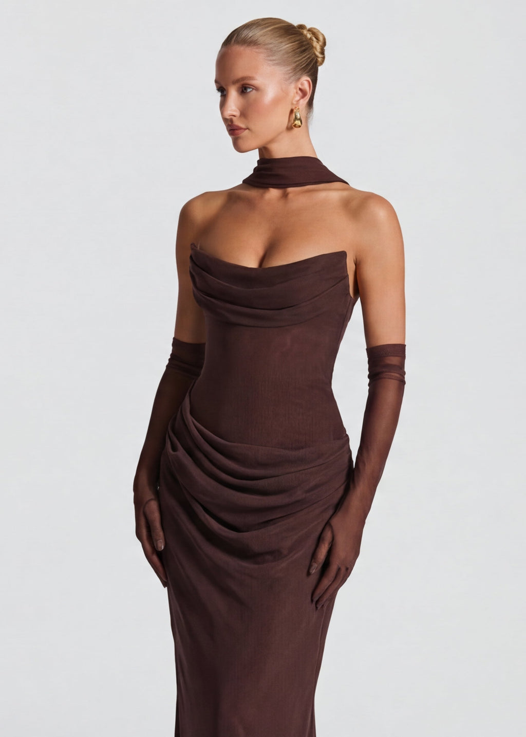 Vestido Longo Drapeado Alvorada do Vale