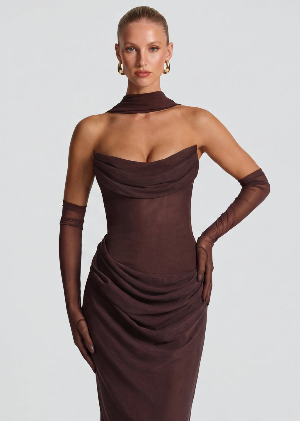 Vestido Longo Drapeado Alvorada do Vale