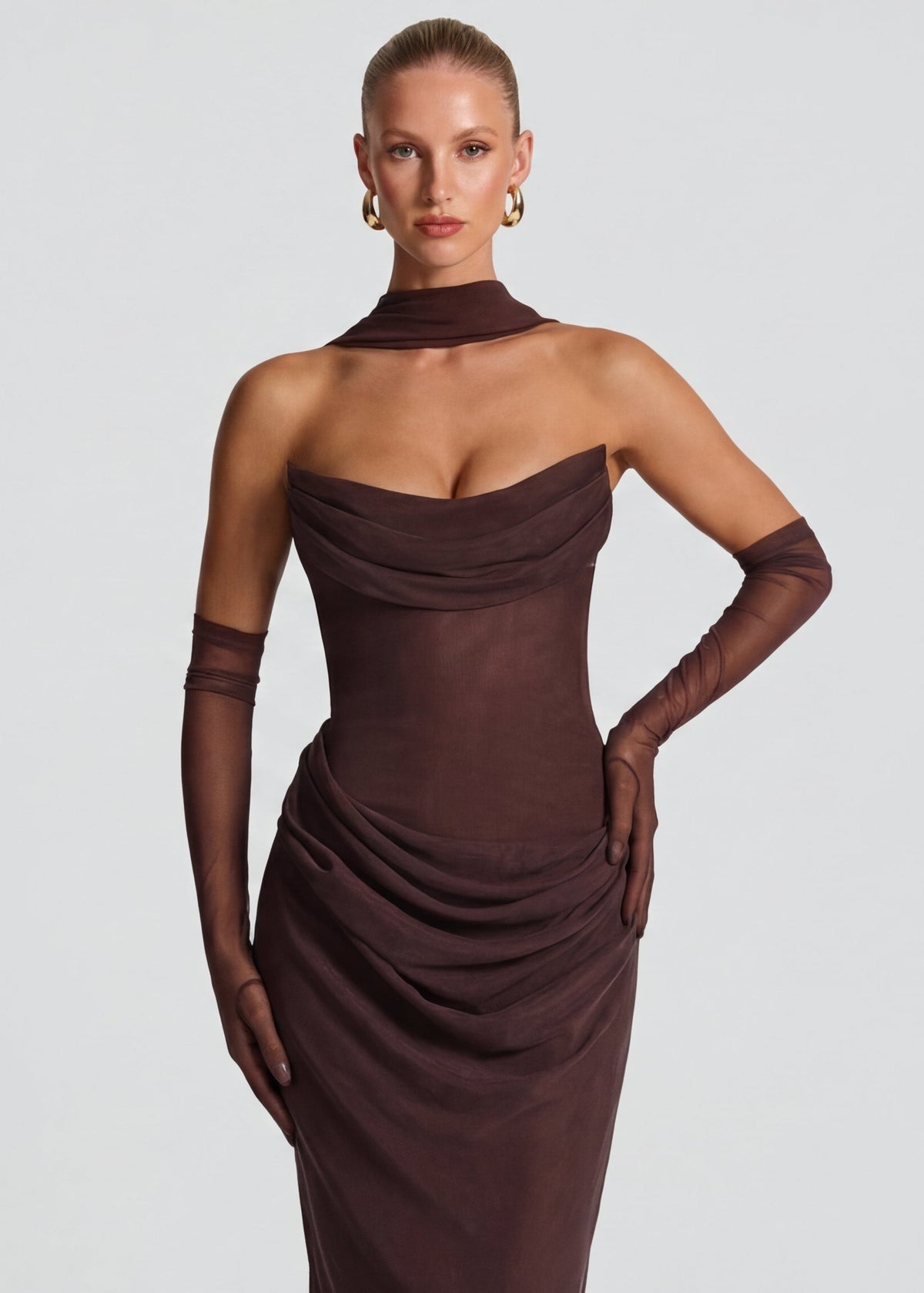 Vestido Longo Drapeado Alvorada do Vale