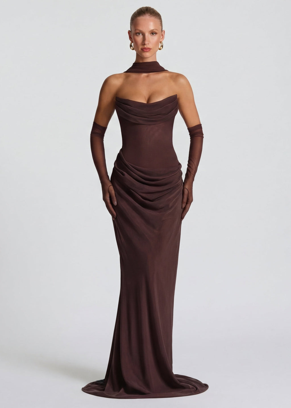 Vestido Longo Drapeado Alvorada do Vale