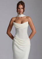 Vestido Longo Drapeado Alvorada do Vale
