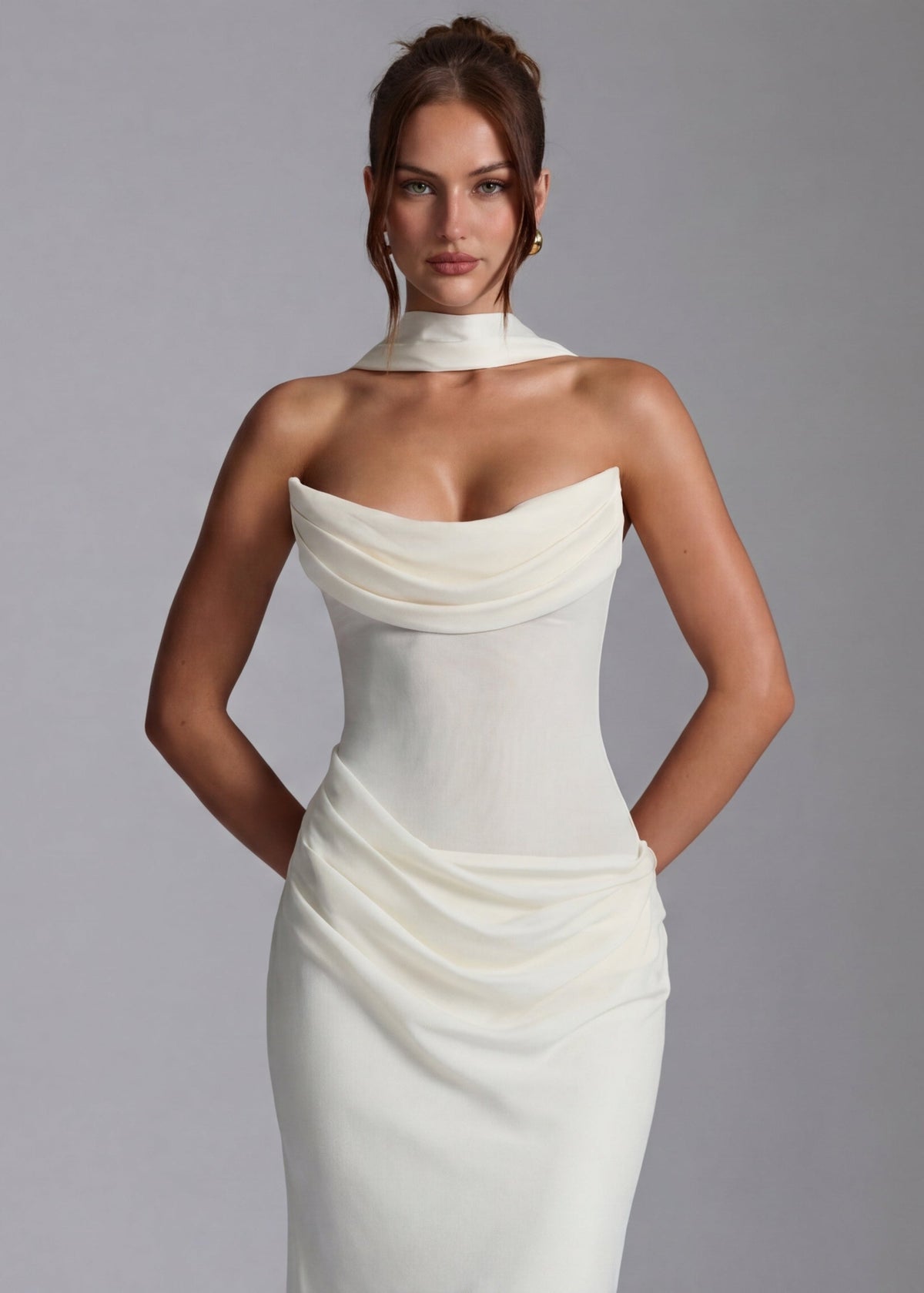 Vestido Longo Drapeado Alvorada do Vale