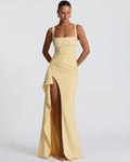 Vestido Longo de Decote Quadrado Verão do Vale