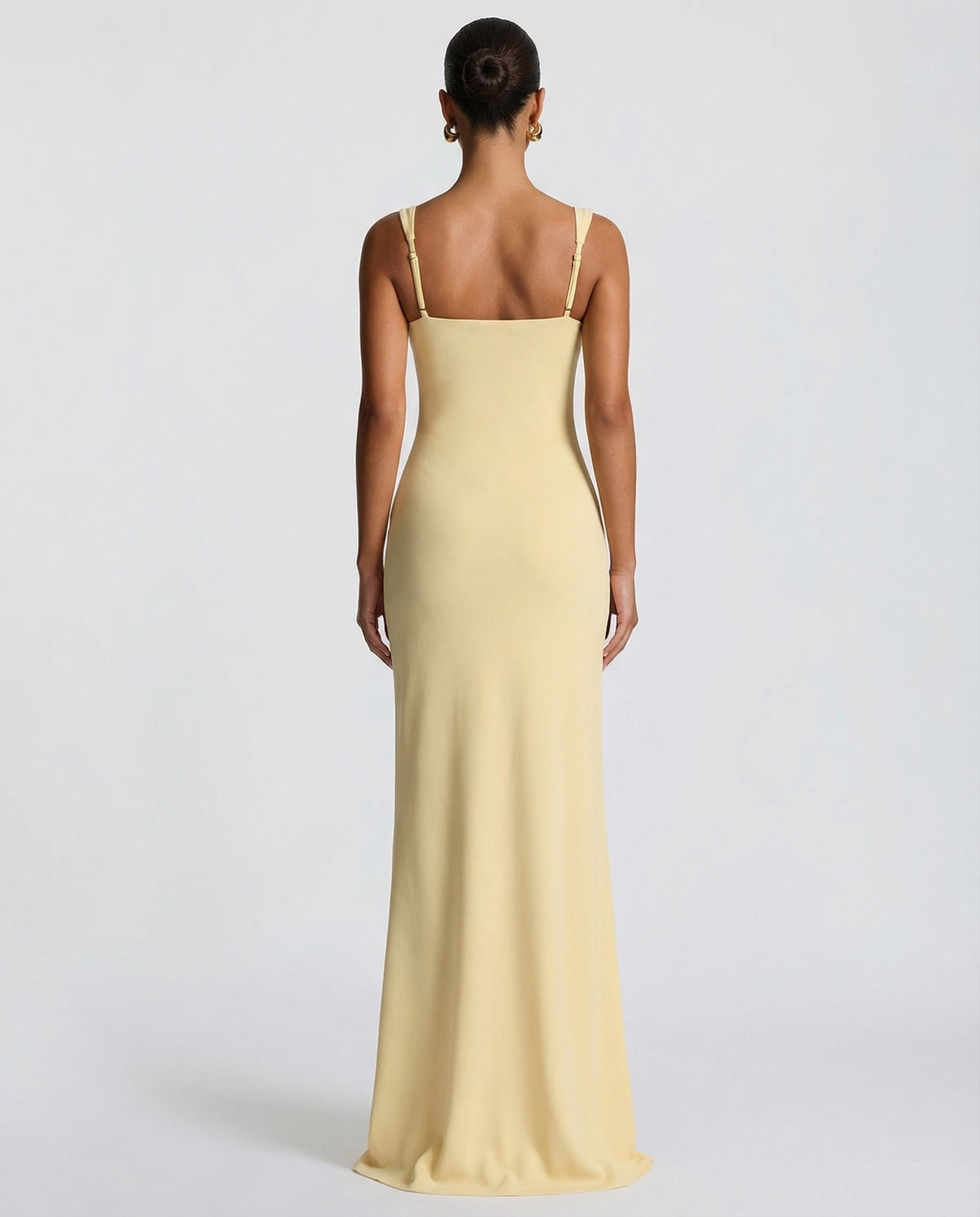 Vestido Longo de Decote Quadrado Verão do Vale