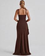 Vestido Longo de Decote Quadrado Verão do Vale