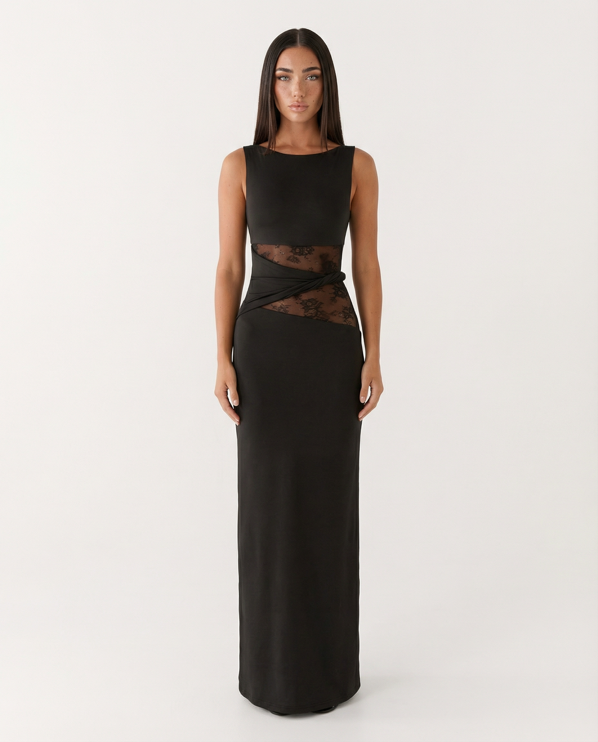 Vestido Longo de Renda Magnólia da Primavera