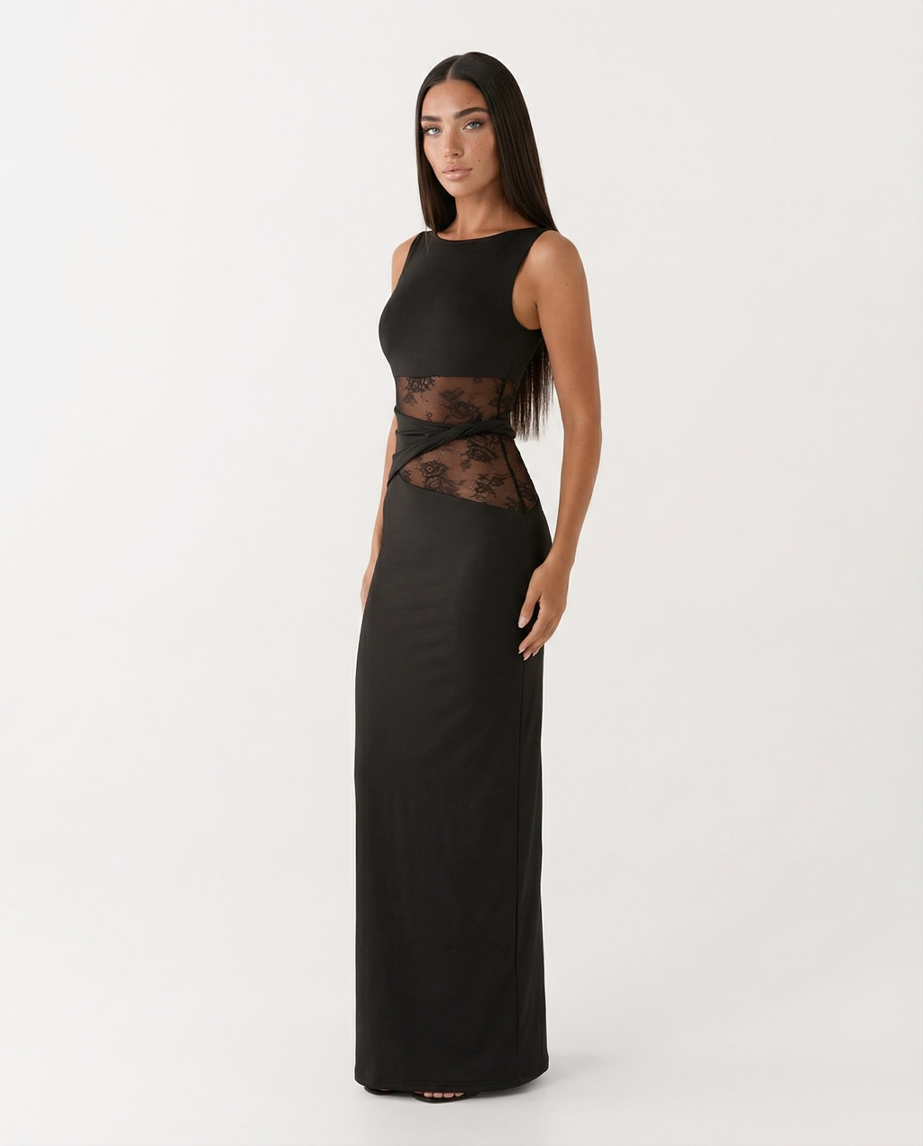 Vestido Longo de Renda Magnólia da Primavera