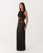 Vestido Longo de Renda Magnólia da Primavera