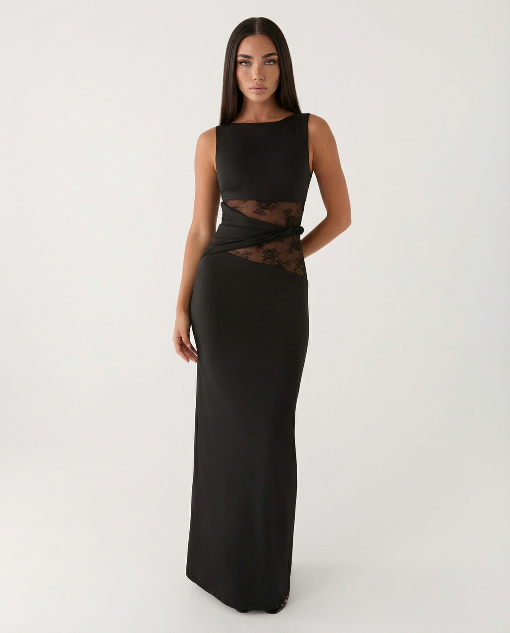 Vestido Longo de Renda Magnólia da Primavera