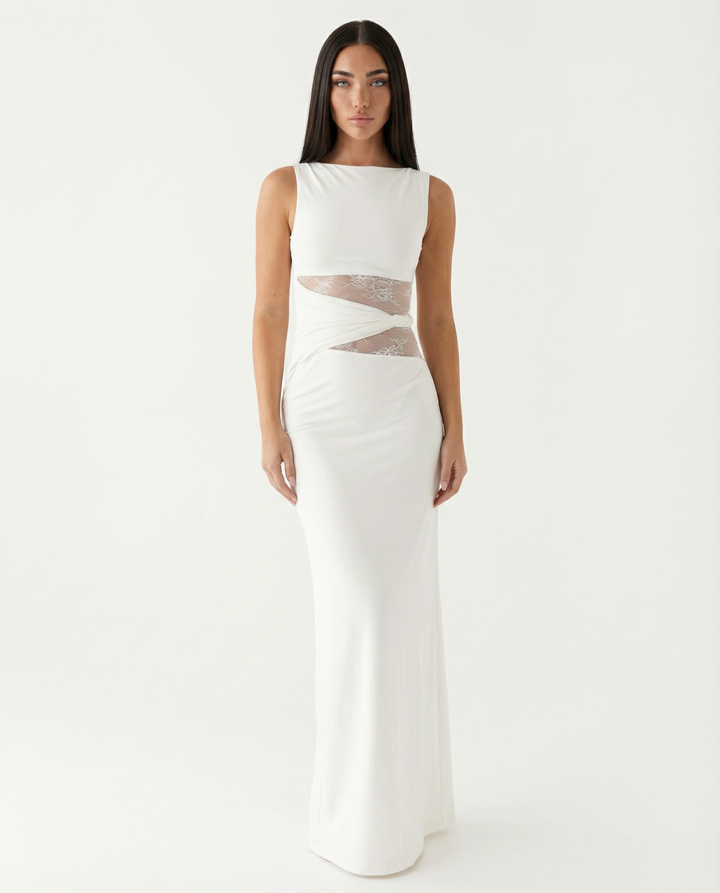 Vestido Longo de Renda Magnólia da Primavera