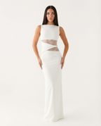 Vestido Longo de Renda Magnólia da Primavera