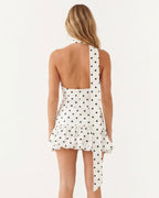 Vestido Curto com Alças ao Pescoço Flora da Primavera