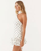 Vestido Curto com Alças ao Pescoço Flora da Primavera