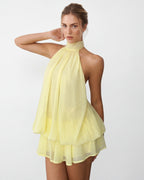 Vestido Curto com Alças ao Pescoço Riviera do Vale