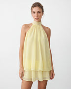 Vestido Curto com Alças ao Pescoço Riviera do Vale