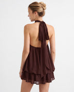 Vestido Curto com Alças ao Pescoço Riviera do Vale