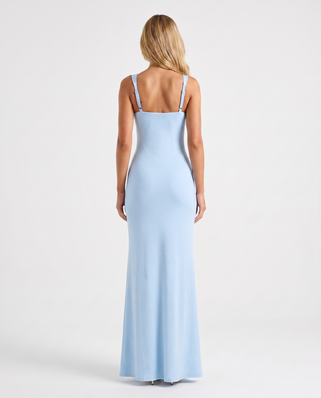 Vestido Longo de Decote Quadrado Verão do Vale