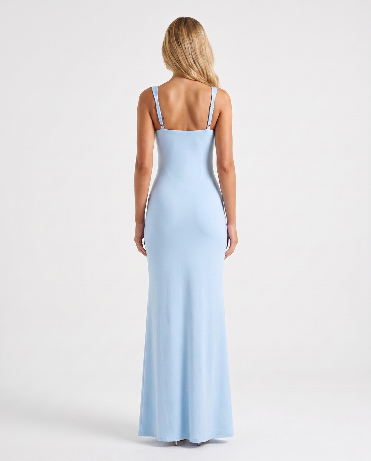 Vestido Longo de Decote Quadrado Verão do Vale