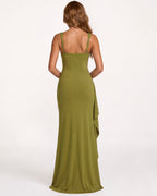 Vestido Longo de Decote Quadrado Verão do Vale