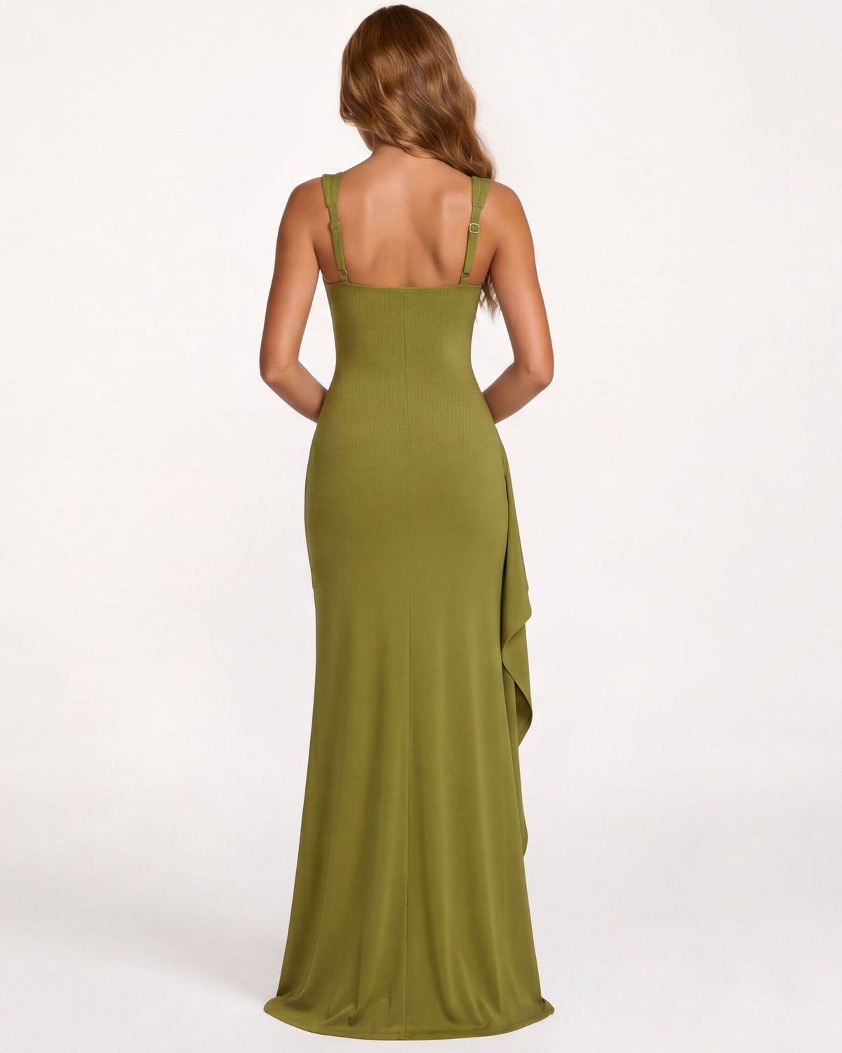 Vestido Longo de Decote Quadrado Verão do Vale