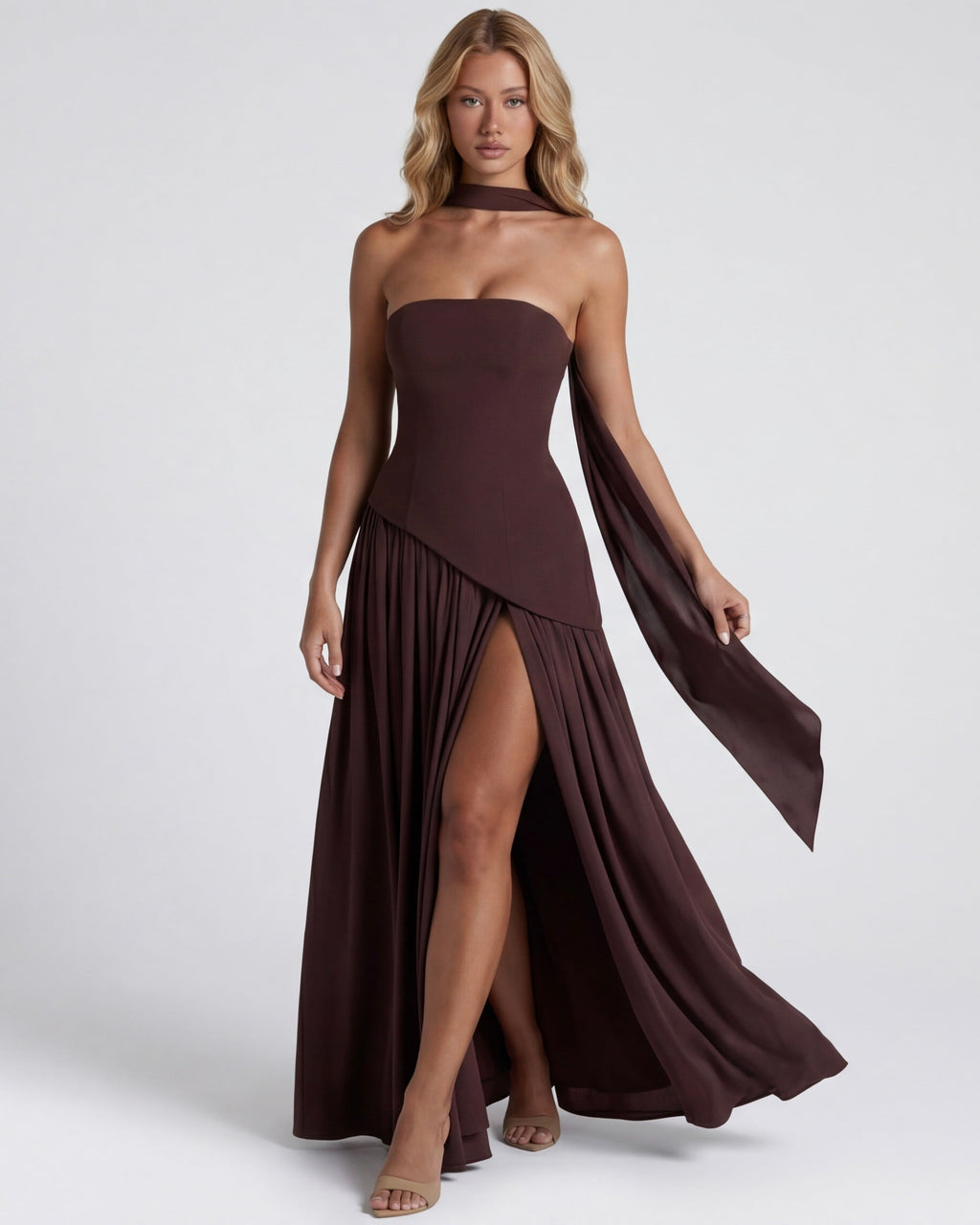 Vestido Longo sem Alças Primavera do Vale