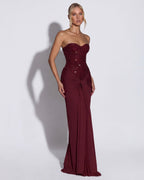 Vestido Longo sem Alças Dália da Primavera