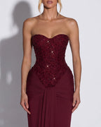 Vestido Longo sem Alças Dália da Primavera