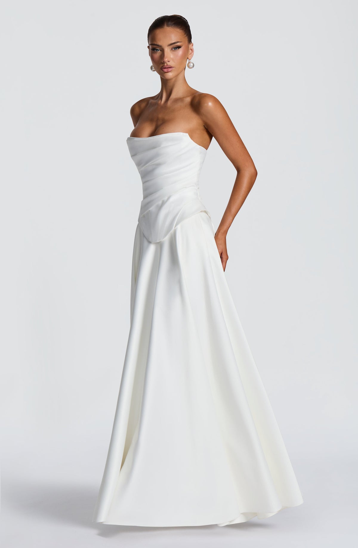 Mira Maxi Skirt - Ivory Skirt Babyboo Fashion Premium Exclusive Design